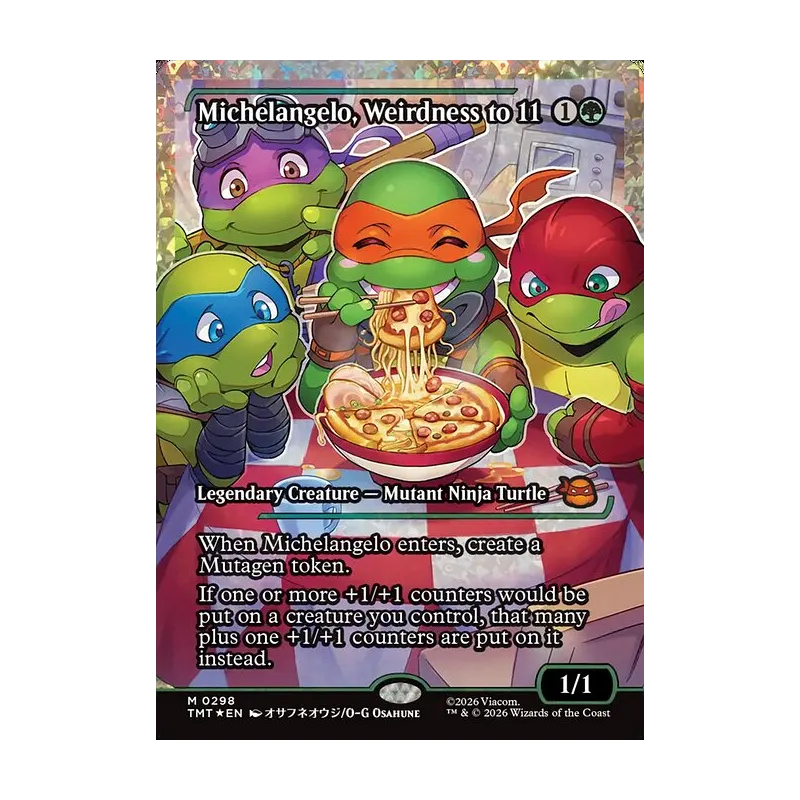 Michelangelo, Weirdness to 11 (Showcase) (Fracture Foil) - Teenage Mutant Ninja Turtles (Foil Near Mint)
