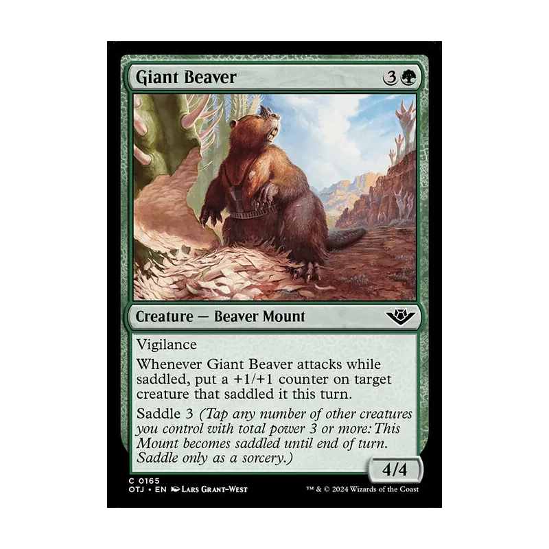 Giant Beaver - Outlaws of Thunder Junction (Near Mint)
