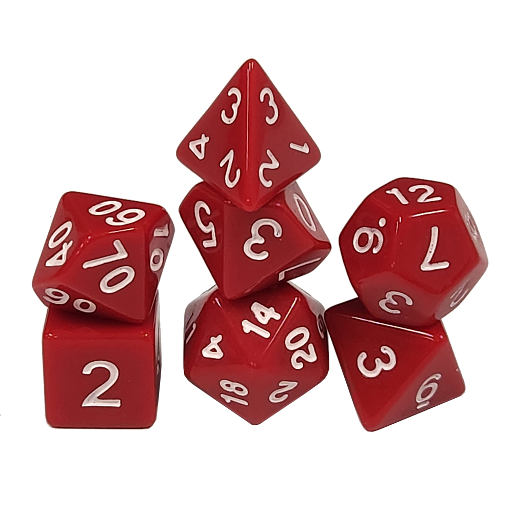 Game Plus Products 16mm Resin Dice: Classic - Red (7)