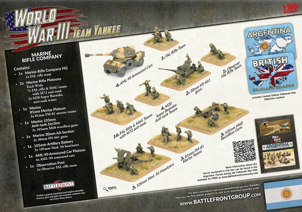 WWIII Team Yankee: Argentine Starter Force - Marine Rifle Company (Preorder)