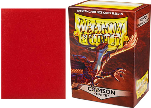 Dragon Shield - Pochette De Protection Pour Cartes De Jeu - Lot De 100 - Taille Standard - Couleur Crimson - Compatible Magic, Pokémon Et Plus