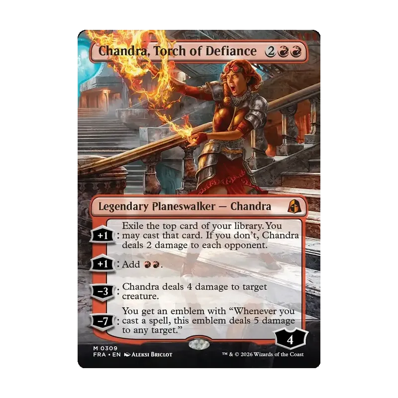 Chandra, Torch of Defiance (Borderless) - Reality Fracture (Near Mint)