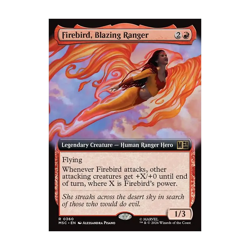 Firebird, Blazing Ranger (Extended Art) - Marvel Super Heroes Commander (Near Mint)