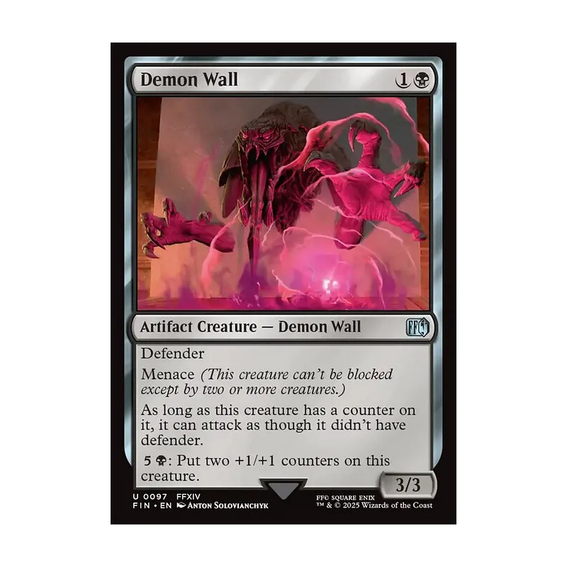 mtg final fantasy demon Clive, Ifrit's Dominant & Ifrit, Warden of Inferno This Magic the Gathering card's art was illustrated by Kazuya Takahashi! #FinalFantasy16 #FinalFantasyXVI #FFXVI #MTG #MTGCommunity create a token thats a copy of that card Demon Wall | Final Fantasy