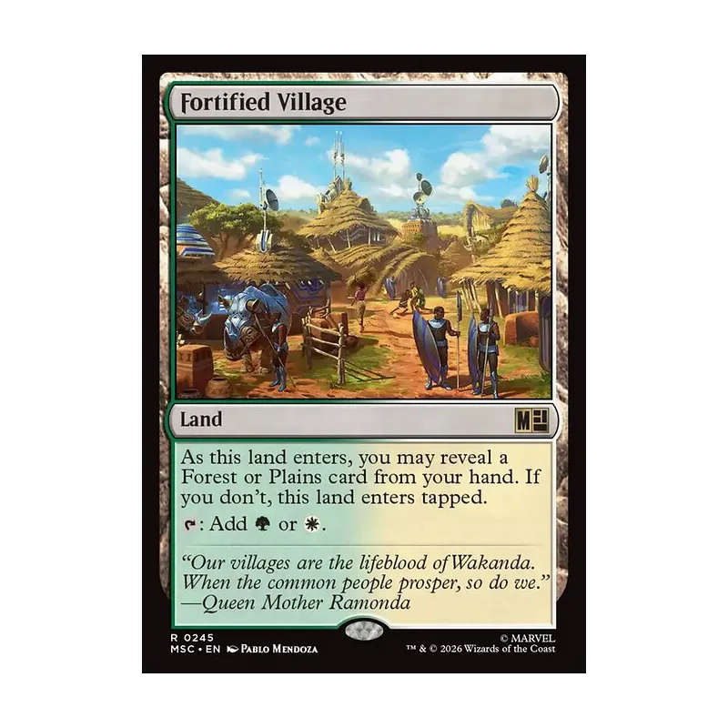 Fortified Village (Surge Foil) - Marvel Super Heroes Commander (Foil Near Mint)