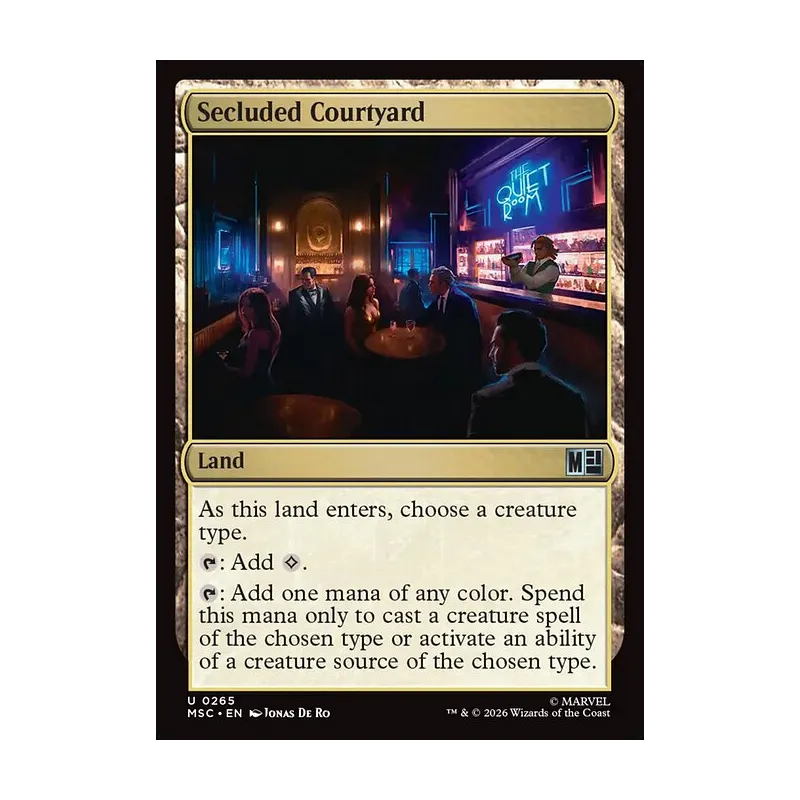 Secluded Courtyard (Surge Foil) - Marvel Super Heroes Commander (Foil Near Mint)