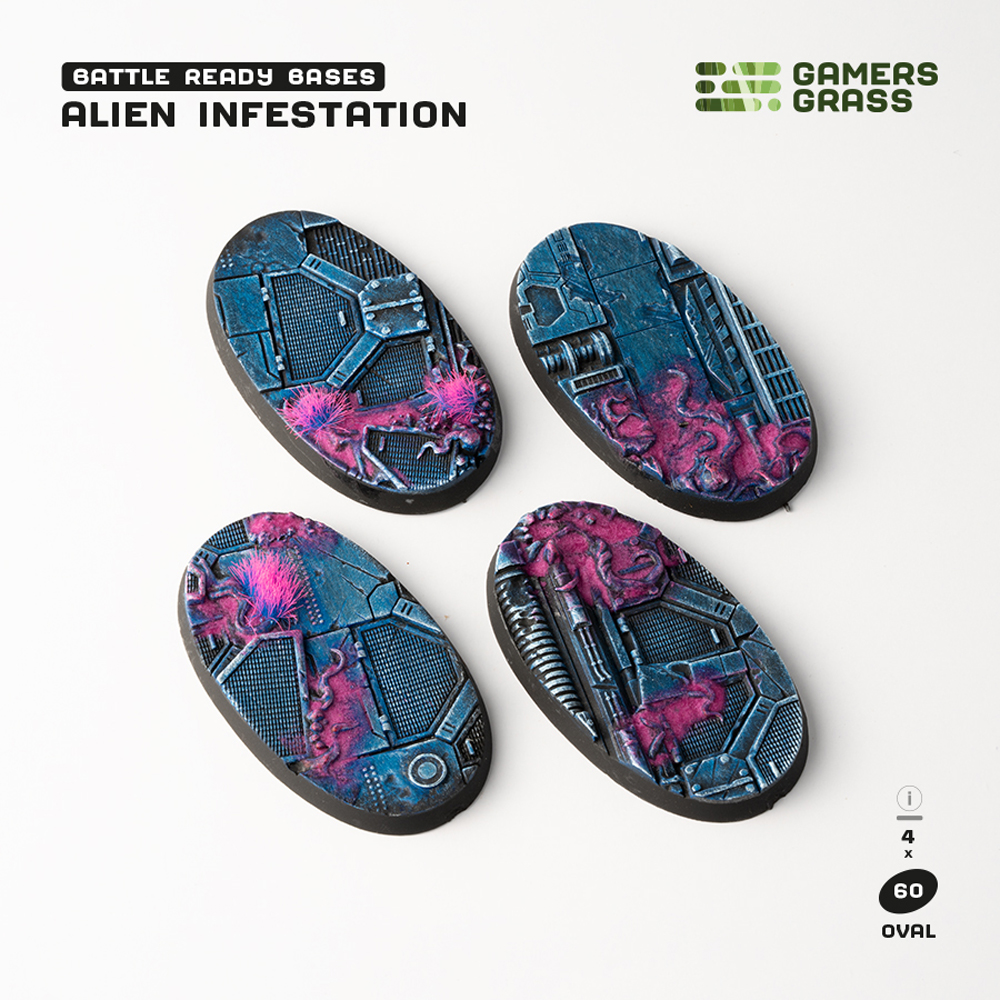 Battle Ready Bases: Alien Infestation - Oval 60mm (4)