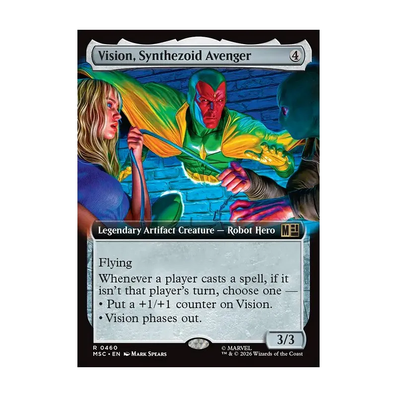 Vision, Synthezoid Avenger (Extended Art) - Marvel Super Heroes Commander (Near Mint)