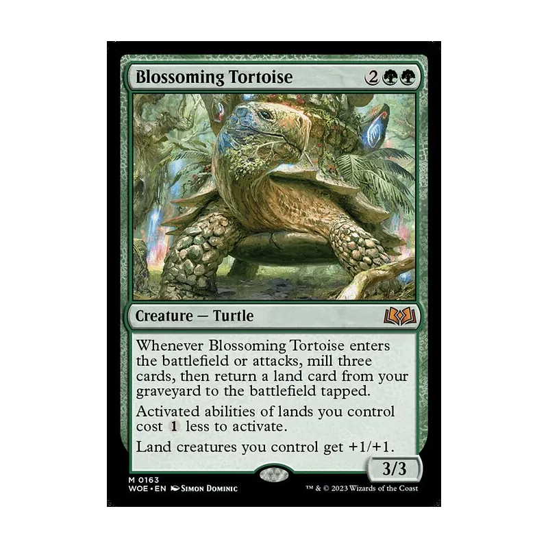 mint card mtg Magic the Gathering [003] UNLIMITED EDITION Single All cards will be carefully packed for safe transit Blossoming Tortoise | Wilds of