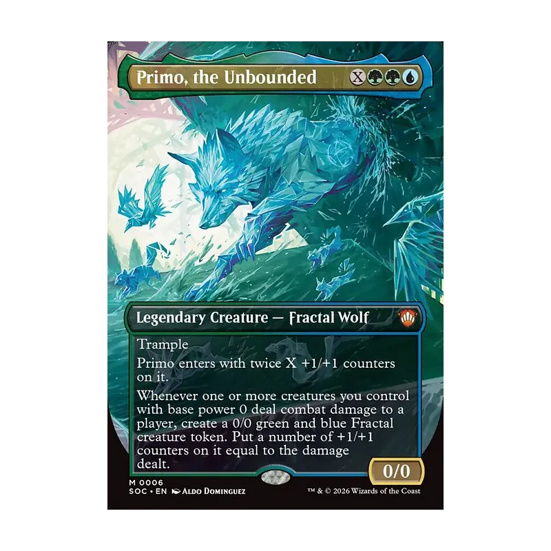 Primo, the Unbounded (Borderless) - Secrets of Strixhaven Commander (Near Mint)