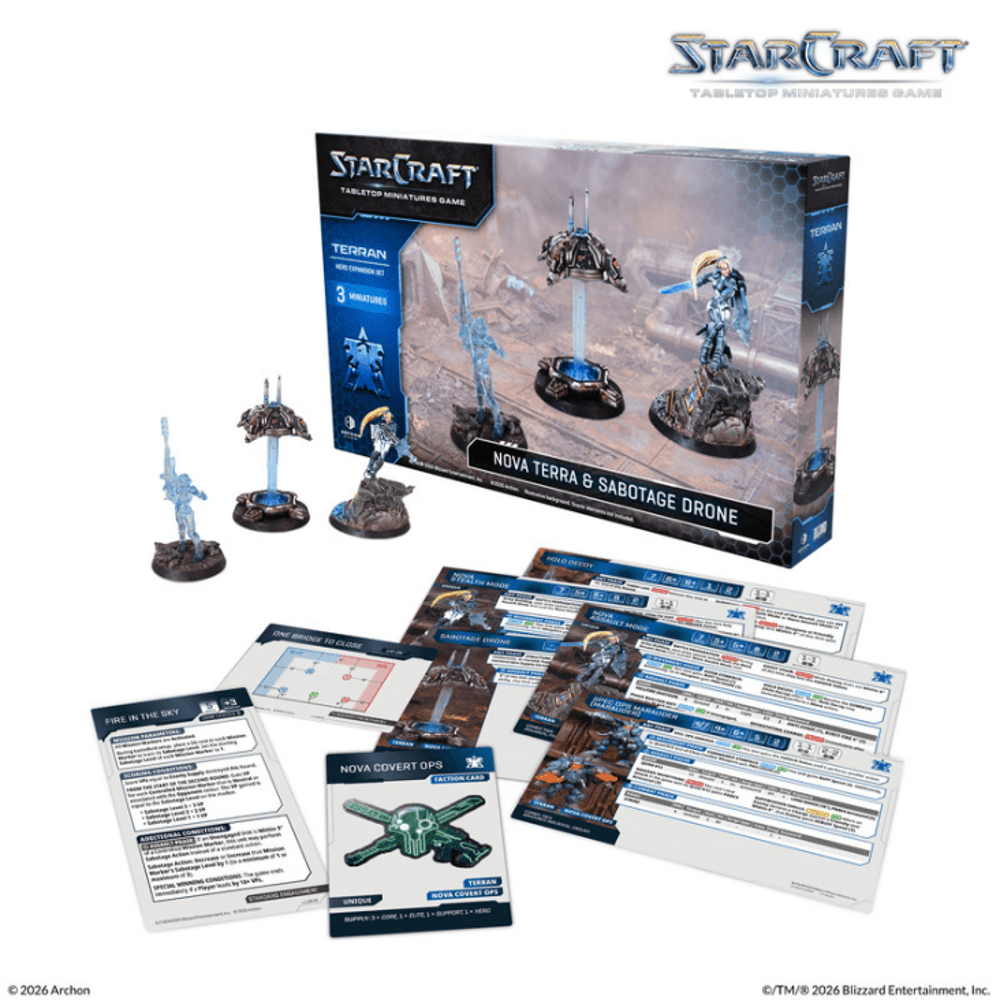 Starcraft: Terran Hero Expansion Set - Nova Terra & Sabotage Drone (Preorder)