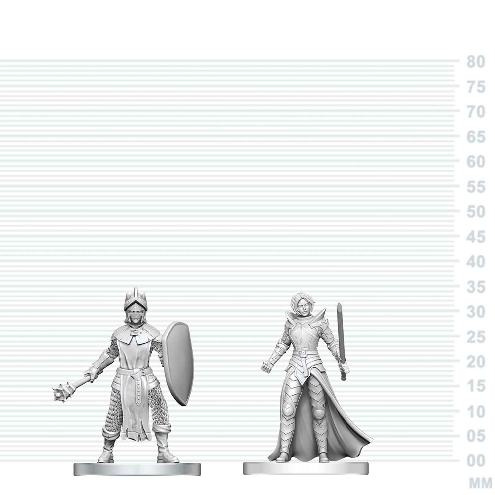 D&D Nolzur's Marvelous Unpainted Minis: Black Gauntlet & Zhentilar Paladin of Bane (Preorder)