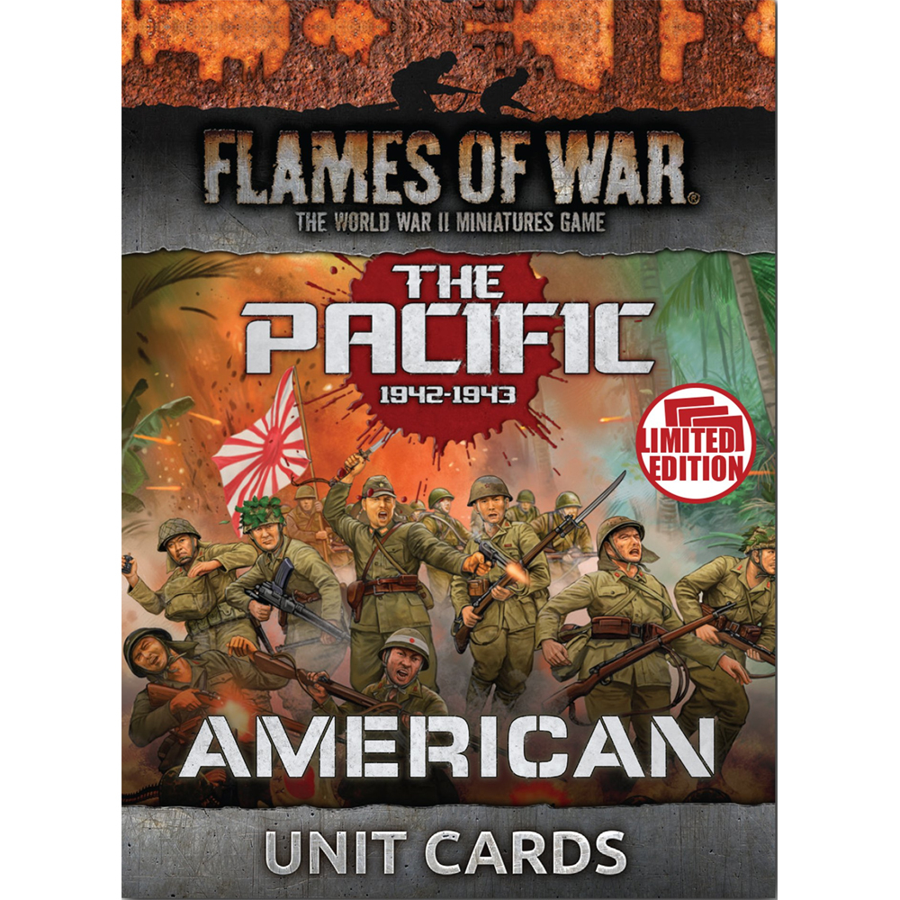 Flames of War WW2: The Pacific: American Unit Cards