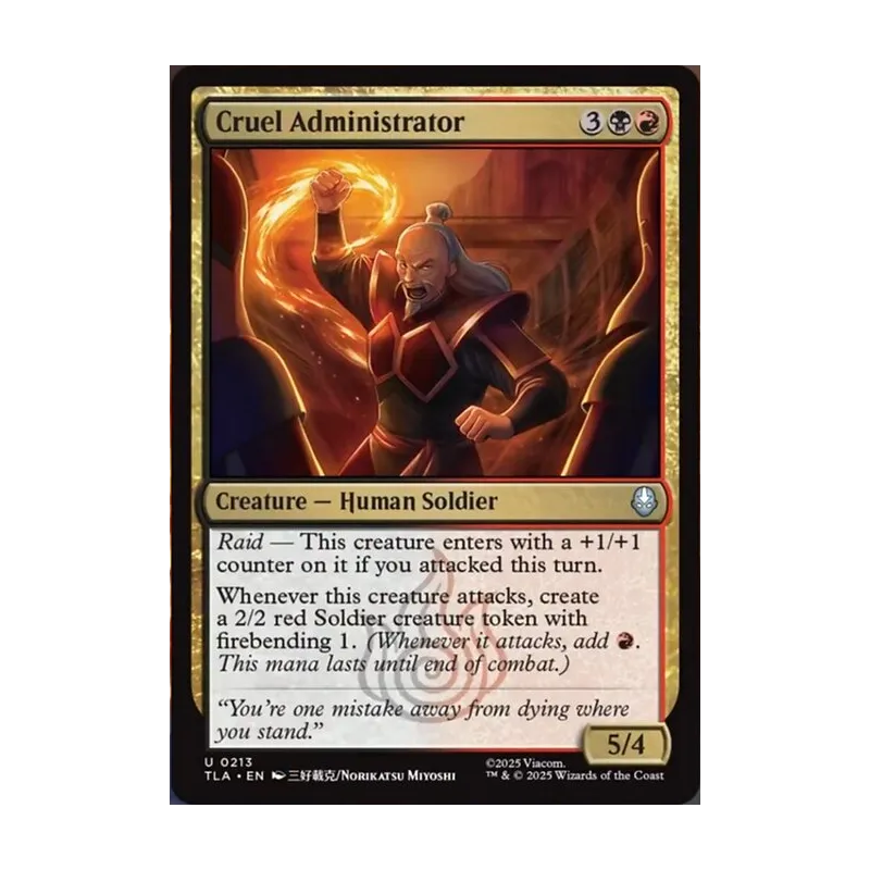 Cruel Administrator - Avatar: The Last Airbender (Near Mint)
