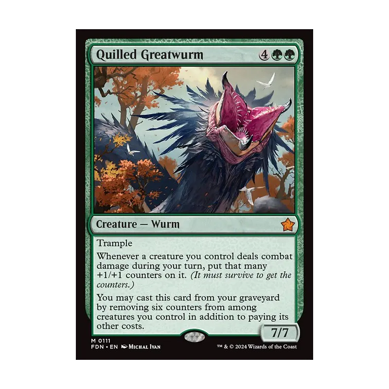 Quilled Greatwurm - Foundations (Near Mint)