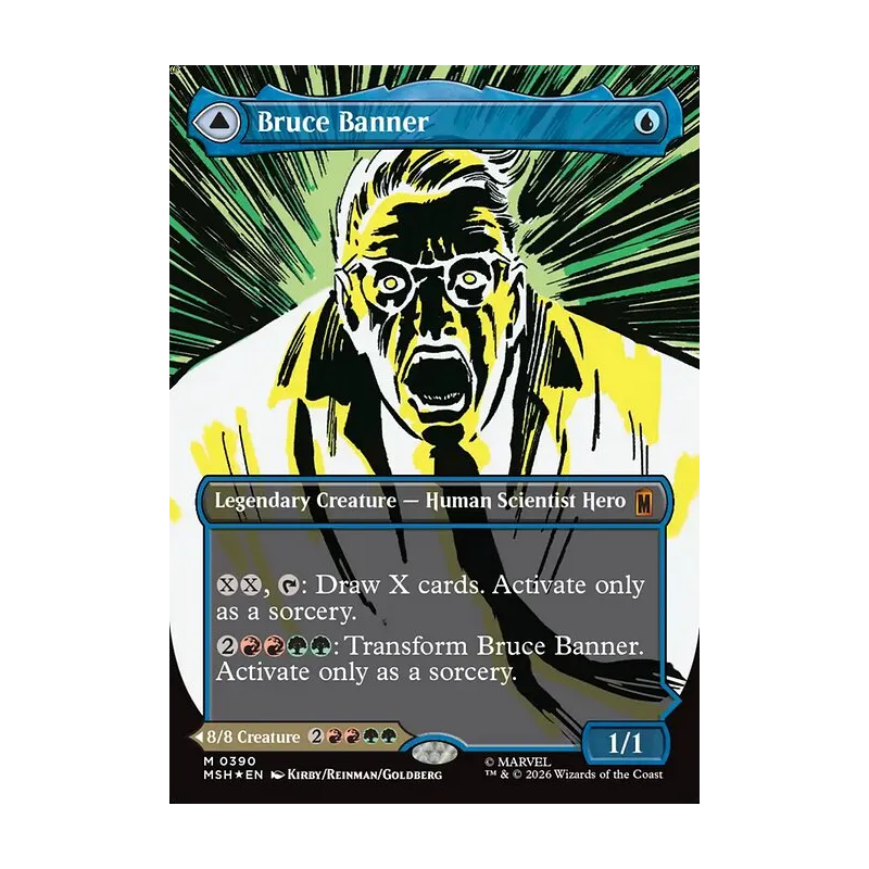 Bruce Banner / The Incredible Hulk (Borderless) (0390) - Marvel Super Heroes (Foil Near Mint)