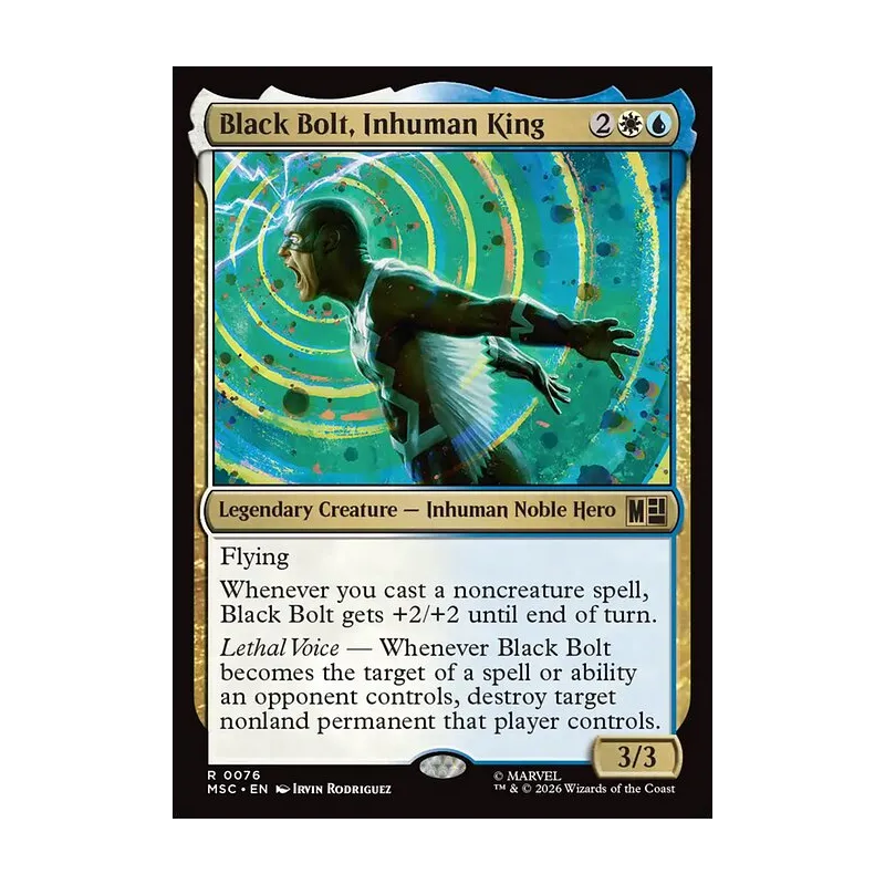 Black Bolt, Inhuman King (Surge Foil) - Marvel Super Heroes Commander (Foil Near Mint)