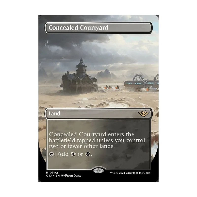 Concealed Courtyard (Borderless) - Outlaws of Thunder Junction (Near Mint)