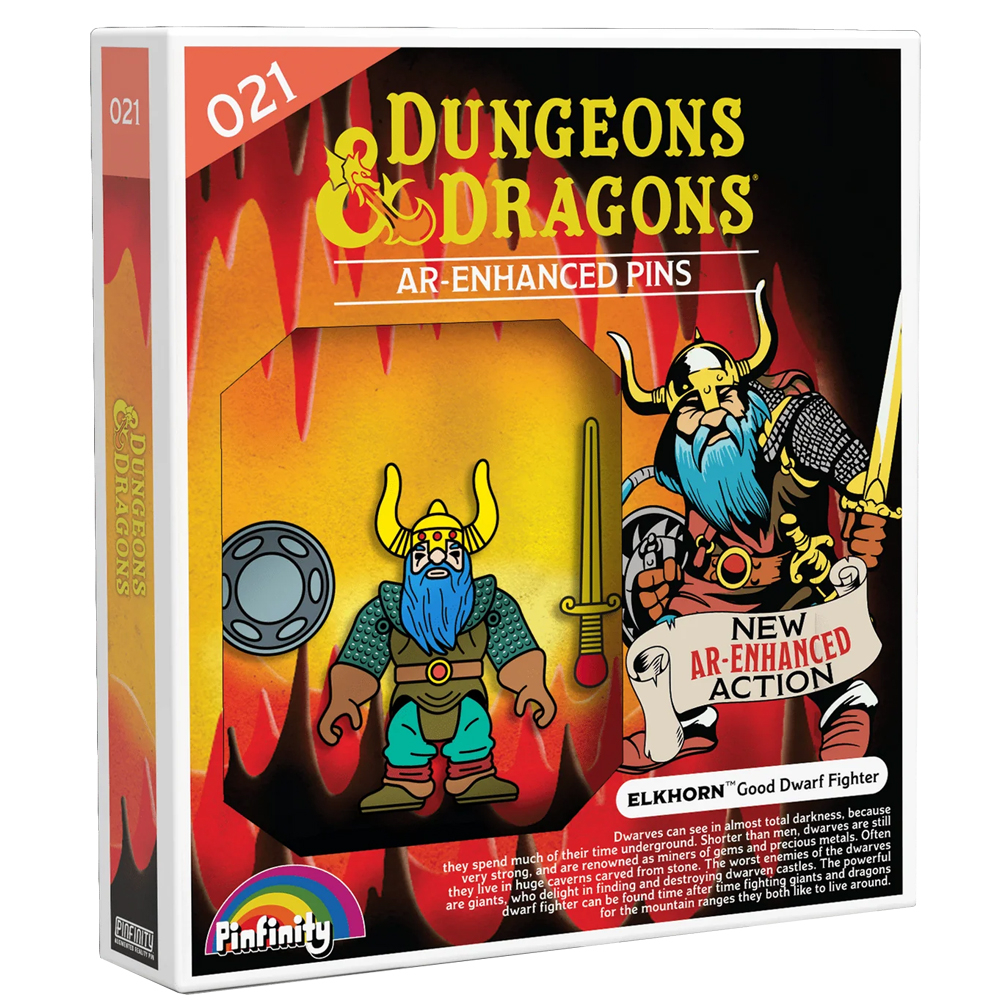 D&D Augmented Reality Pins: Series 1 - Elkhorn, Good Dwarf Fighter D&D Augmented Reality Pins: Series 1 - Elkhorn, Good Dwarf Fighter