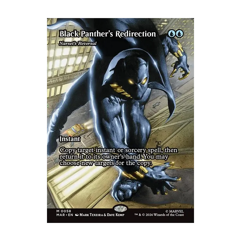 Black Panther's Redirection / Narset's Reversal (Borderless) - Marvel Universe (Near Mint)