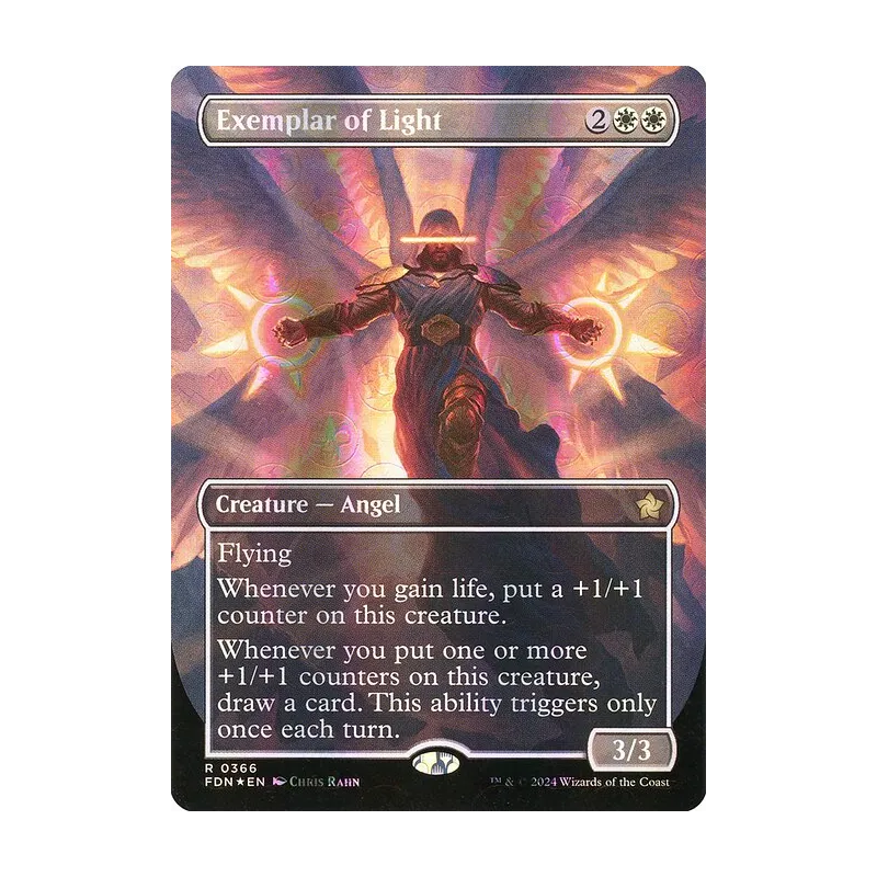 Exemplar of Light (Borderless) (Mana Foil) - Foundations (Foil Near Mint)