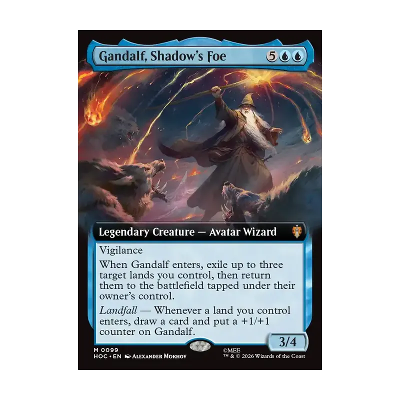 Gandalf, Shadow's Foe (Extended Art) - The Hobbit Eternal (Near Mint)