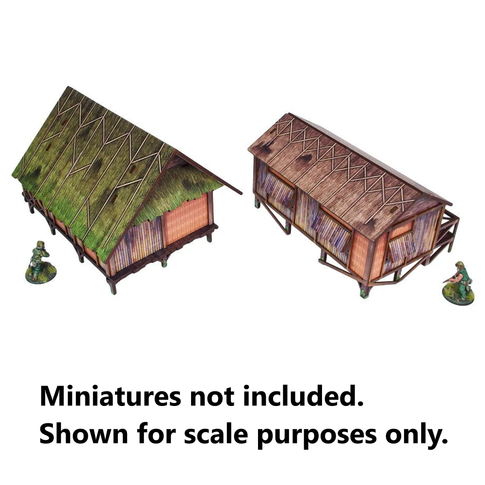 Bolt Action HDF Terrain: WW2 Pacific - Jungle Huts