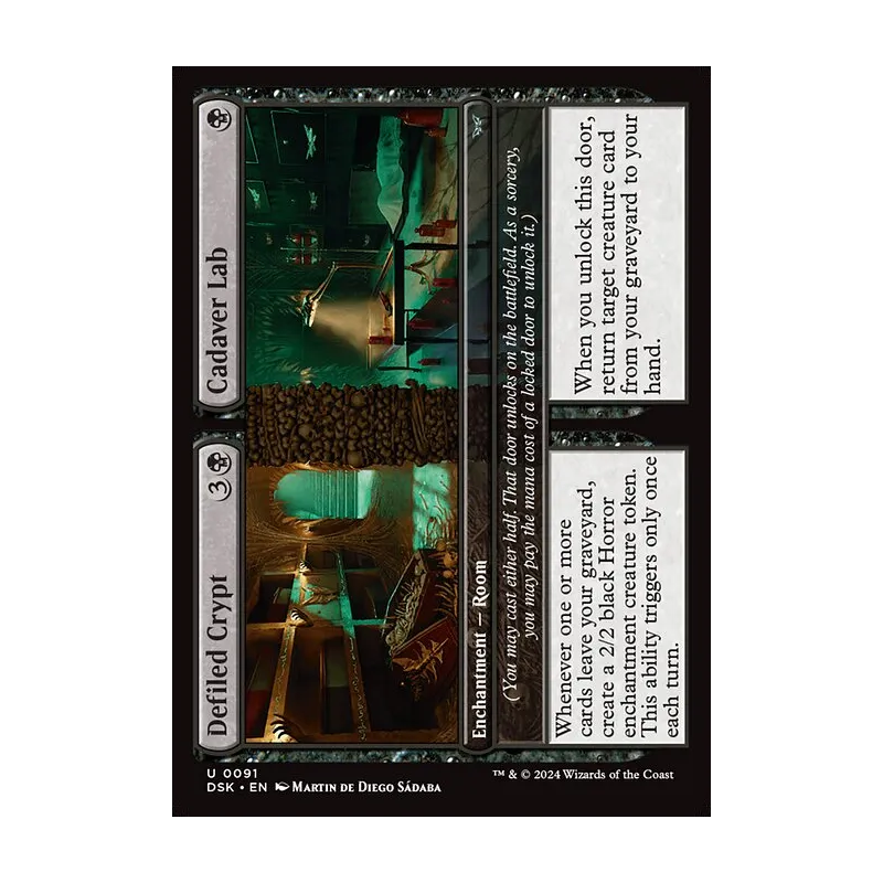Defiled Crypt // Cadaver Lab - Duskmourn: House of Horror (Foil Near Mint)