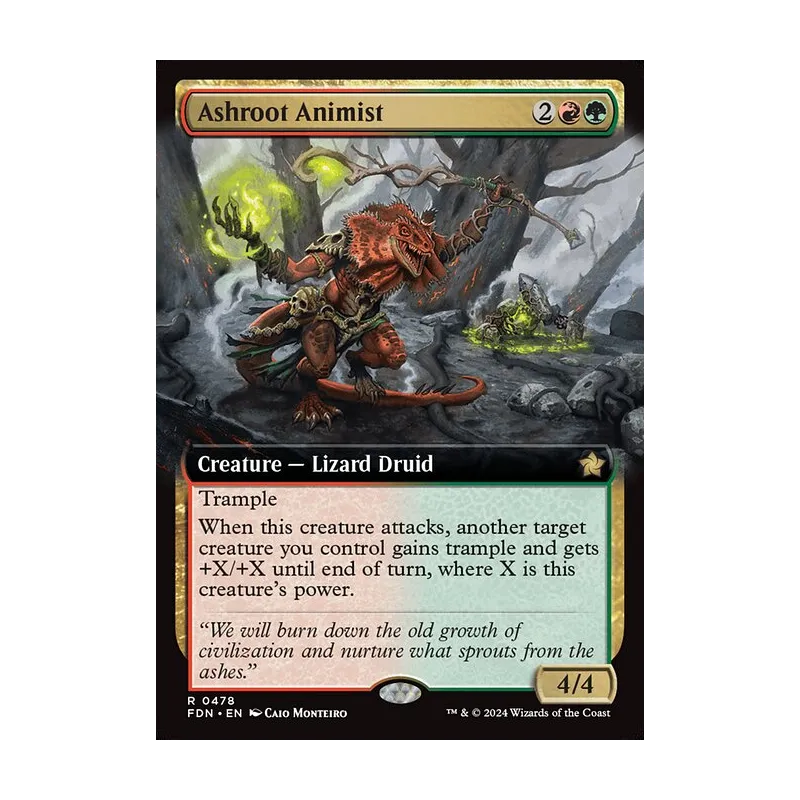 Ashroot Animist (Extended Art) - Foundations (Near Mint)