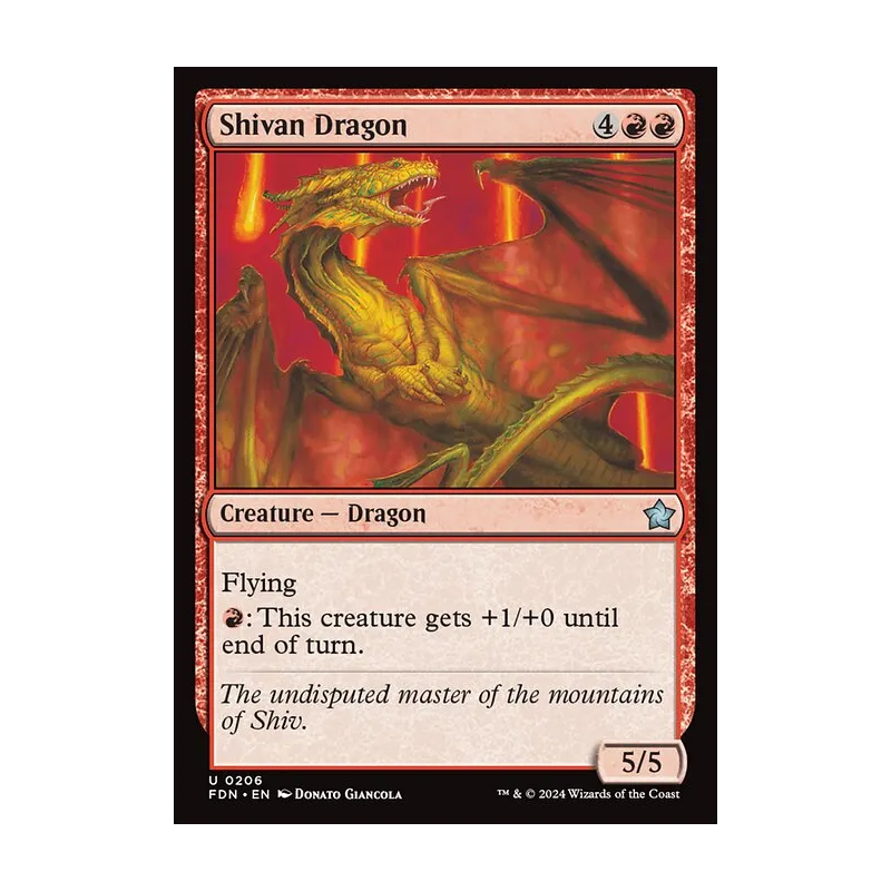 Shivan Dragon - Foundations (Near Mint)