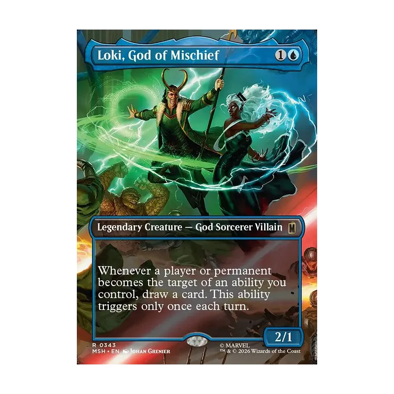 Loki, God of Mischief (Borderless) - Marvel Super Heroes (Near Mint)