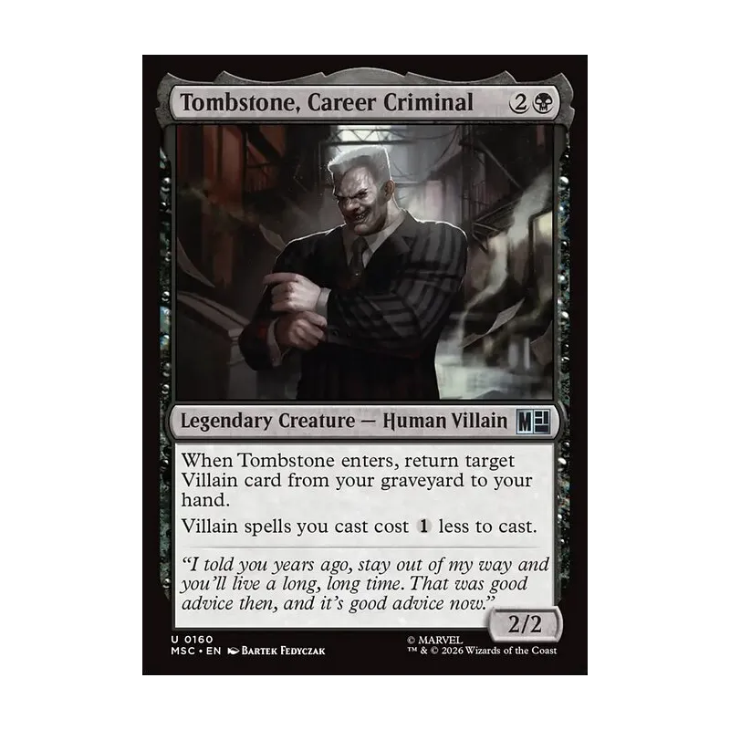 Tombstone, Career Criminal (0160) (Surge Foil) - Marvel Super Heroes Commander (Foil Near Mint)