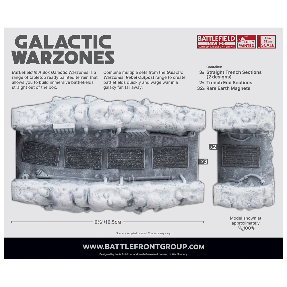 Battlefield in a Box: Galactic Warzones: Rebel Outpost - Trenchlines (New Arrival)