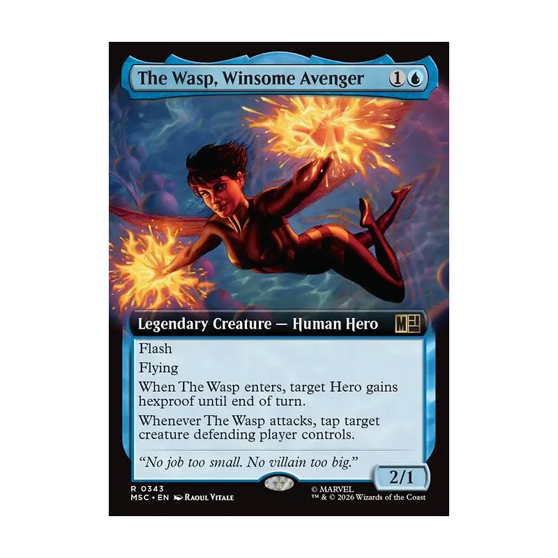 The Wasp, Winsome Avenger (Extended Art) - Marvel Super Heroes Commander (Near Mint)