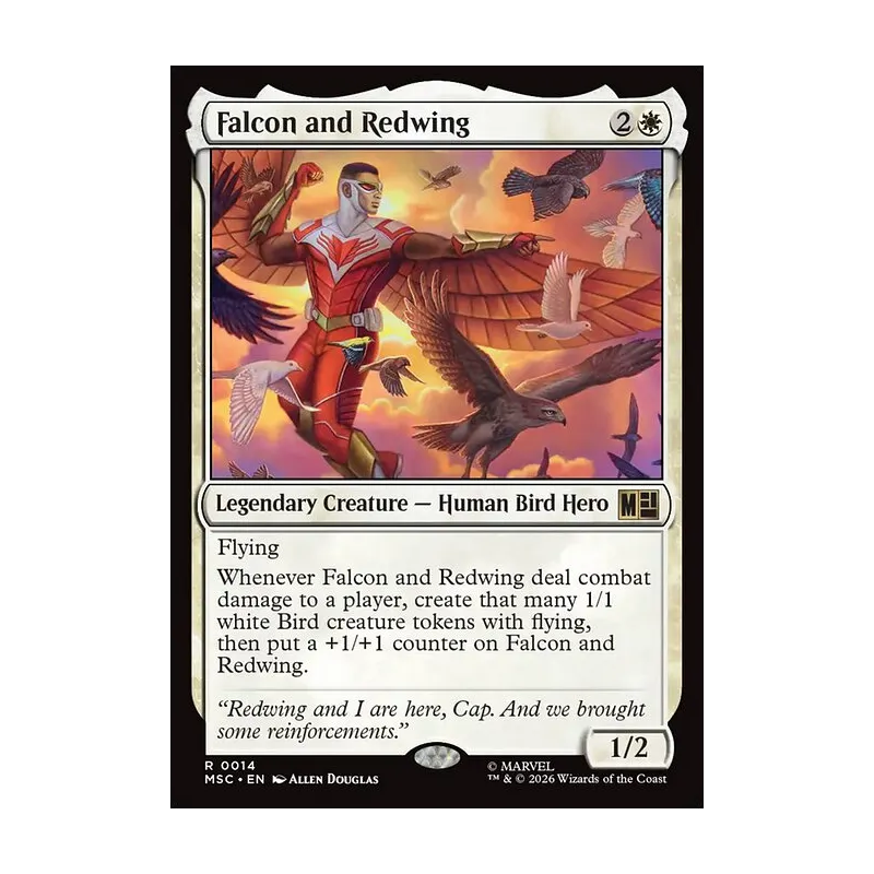 Falcon and Redwing (Surge Foil) - Marvel Super Heroes Commander (Foil Near Mint)
