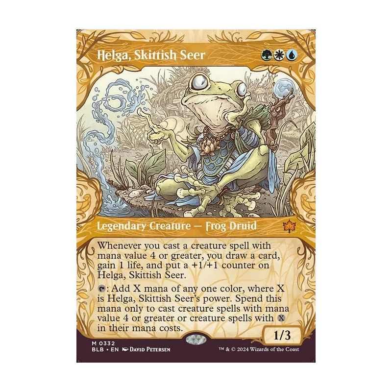 Helga, Skittish Seer (Showcase) - Bloomburrow (Near Mint)