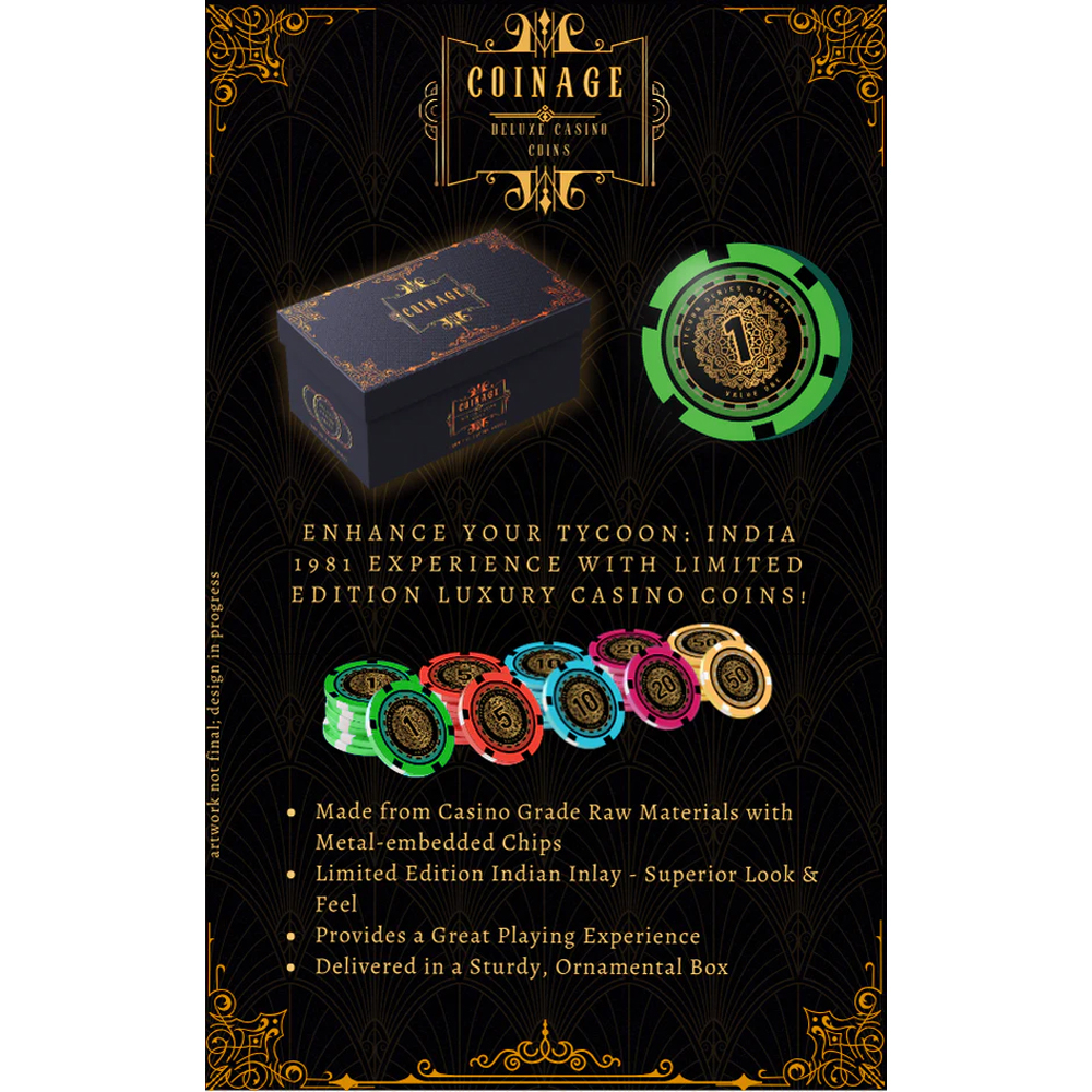 Tycoon: India 1981 Kickstarter Exclusives (Add-on Sku for ZWG0030)