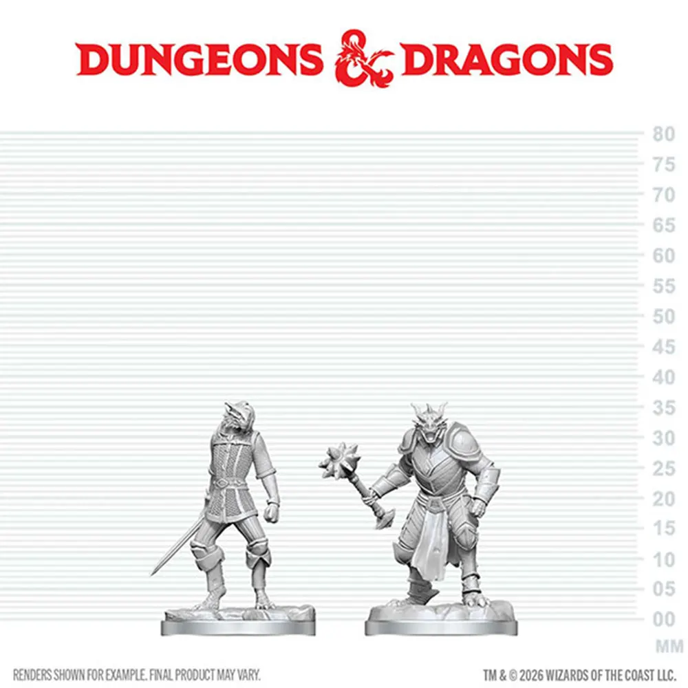 D&D Nolzur's Marvelous Unpainted Minis: W30 Dragonborn Paladin & Dragonborn Squire (Preorder)