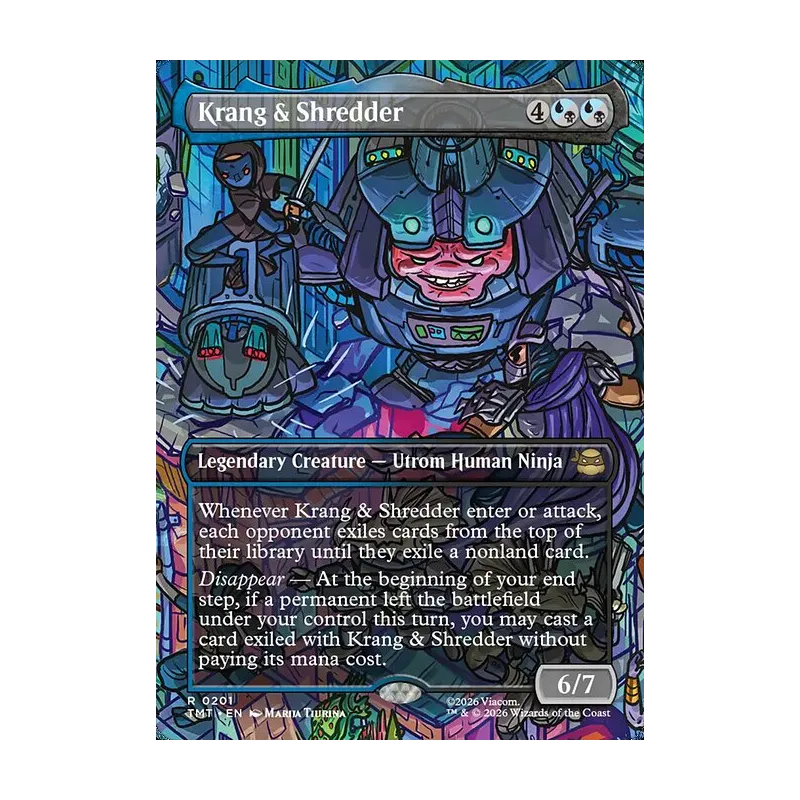 Krang & Shredder (Borderless) - Teenage Mutant Ninja Turtles (Near Mint)