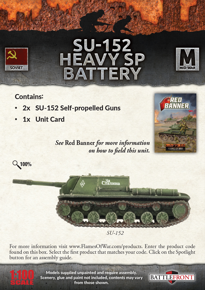 Flames of War WW2: Soviet - SU-152 Heavy SP Battery