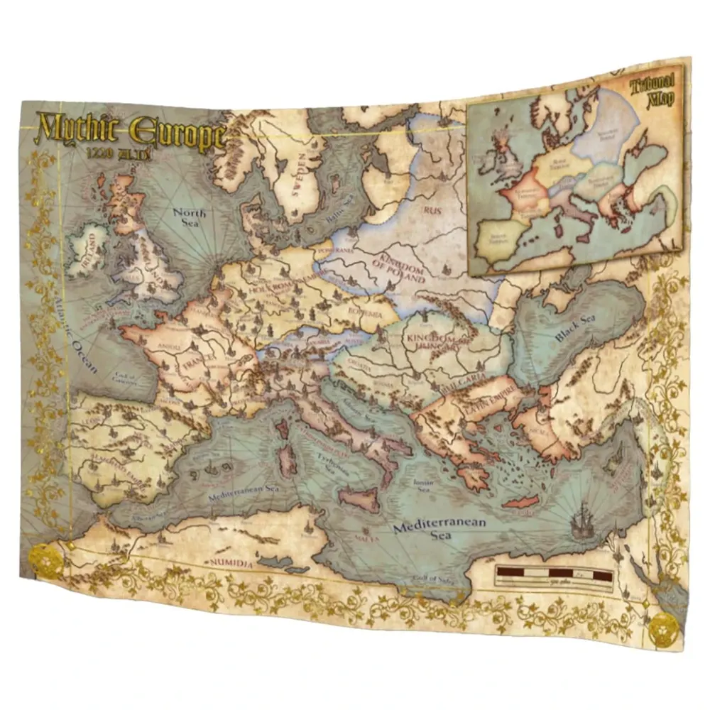 Ars Magica, 5e: Mythic Europe Fabric Map (Preorder)