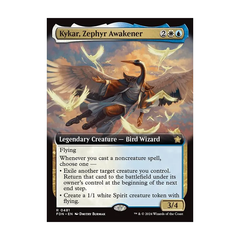 Kykar, Zephyr Awakener (Extended Art) - Foundations (Near Mint)