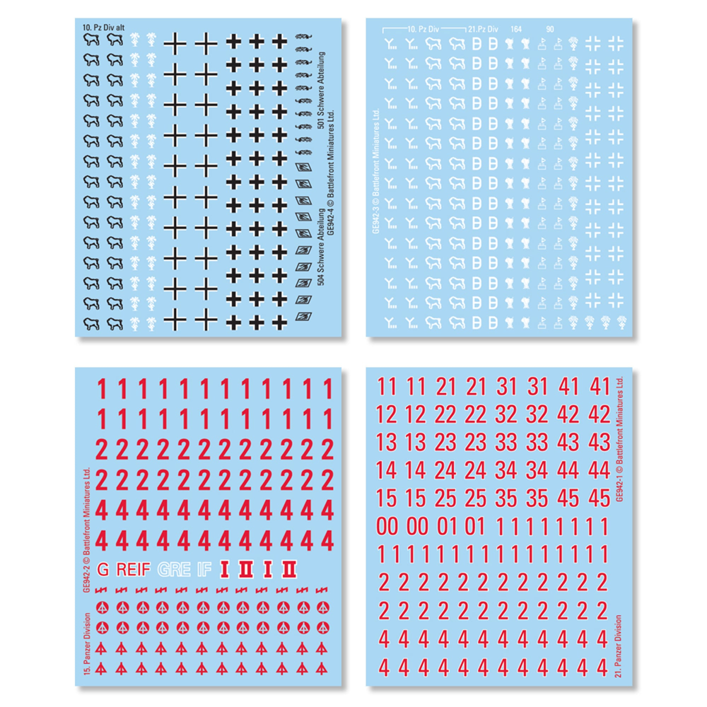 Flames of War WW2: German - DAK Decals