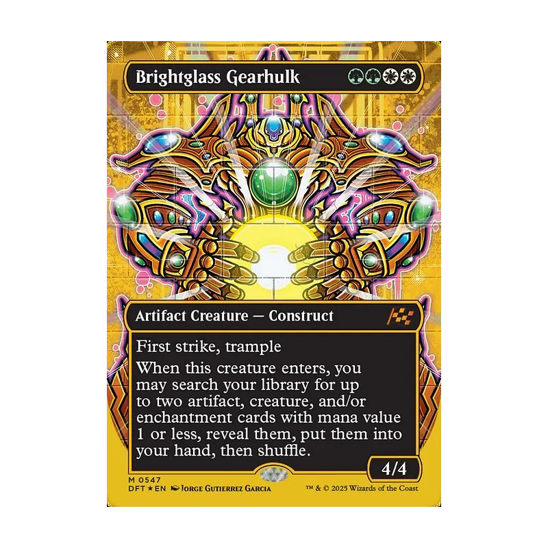 Brightglass Gearhulk (Borderless) (First-Place Foil) - Aetherdrift (Foil Near Mint)