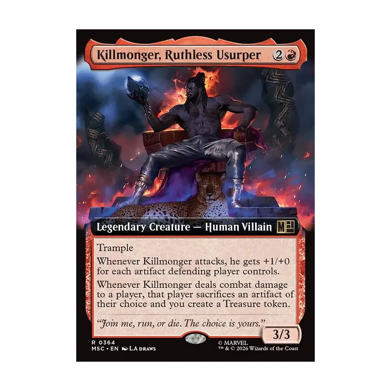 Killmonger, Ruthless Usurper (Extended Art) - Marvel Super Heroes Commander (Near Mint)