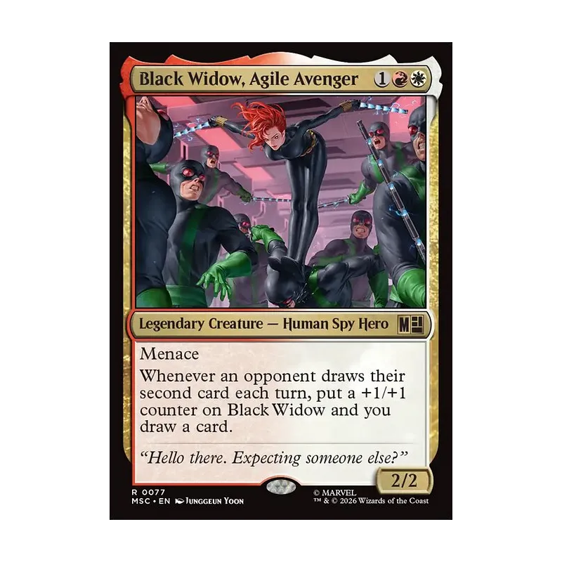 Black Widow, Agile Avenger (Surge Foil) - Marvel Super Heroes Commander (Foil Near Mint)