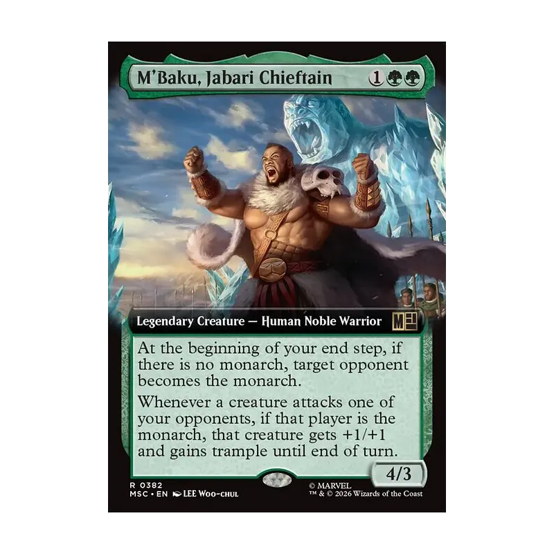 M'Baku, Jabari Chieftain (Extended Art) - Marvel Super Heroes Commander (Near Mint)