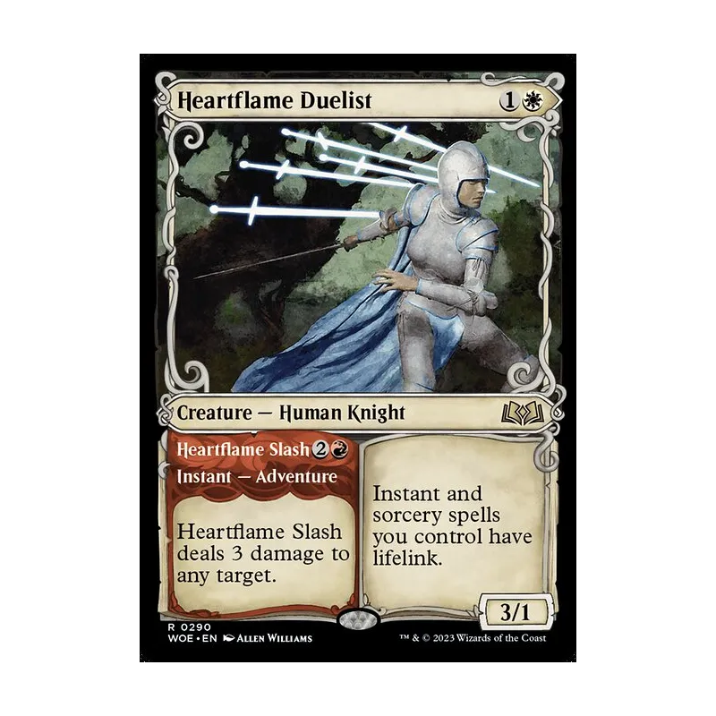 Heartflame Duelist // Heartflame Slash (Showcase) - Wilds of Eldraine (Near Mint)