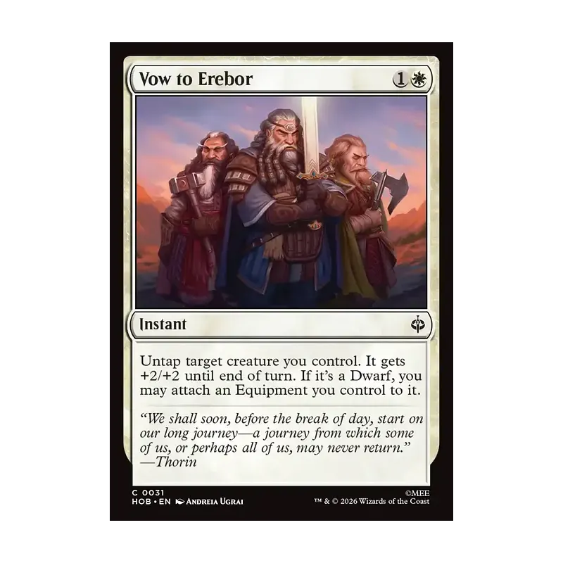 Vow to Erebor - The Hobbit (Near Mint)