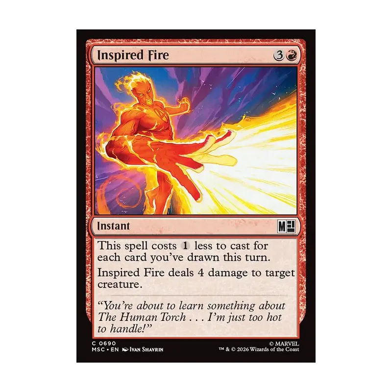 Inspired Fire - Marvel Super Heroes Commander (Near Mint)